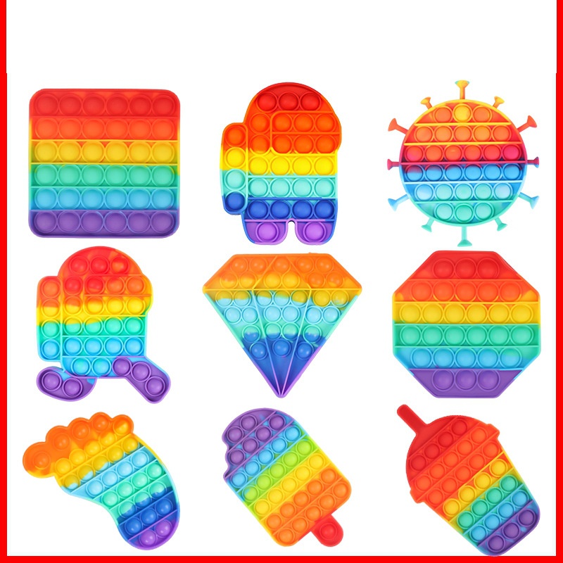 Neu Rainbow Rodent Pioneer Ice Cream Kinder Dekompressionspuzzle Silikonspielzeug