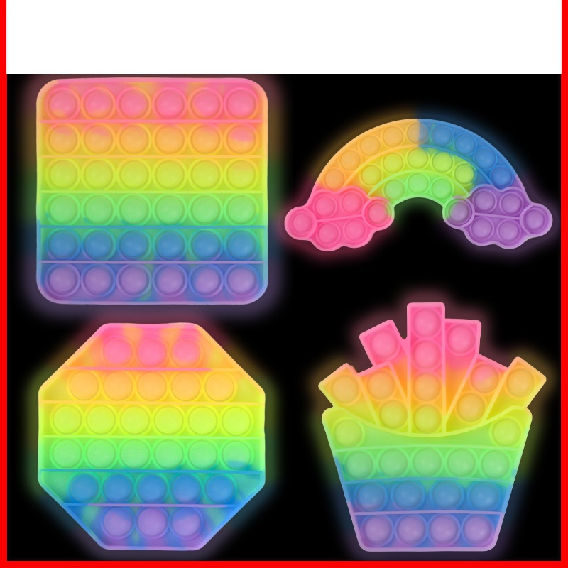Nouveau jouet en silicone pour enfants de dcompression de bulles de bureau de puzzle pionnier de contrle des rongeurs lumineux