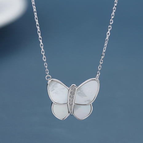 Collar de concha de mariposa simple NHKL452138's discount tags
