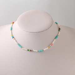 Bohemia Creative Trend Hand-woven Rice Bead Necklace Beaded Pendant Jewelry