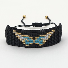 nouvelle personnalité mode ethnique rétro style perles de riz bracelet ailes d'ange tissé à la main