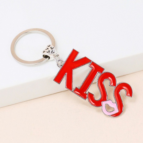 Llavero de AMOR de diamantes de imitación de labios de versión coreana KISS NHAP454173's discount tags