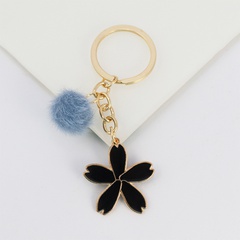 Korean small fresh keychain pearl flower keychain bag pendant