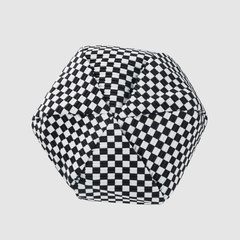 new niche checkerboard beret retro personality cloud hat painter hat