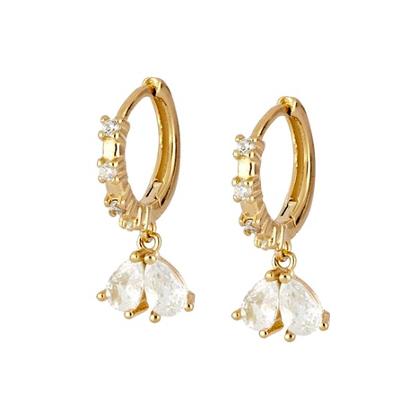 European and American fashion trend earrings fashion temperament water drop zircon ear buckle earrings's discount tags