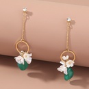 Korean simple fashion style earrings natural stone pearl petal geometric retro earringspicture7