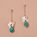 Korean simple fashion style earrings natural stone pearl petal geometric retro earringspicture8