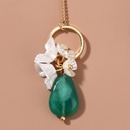 Korean simple fashion style earrings natural stone pearl petal geometric retro earringspicture10