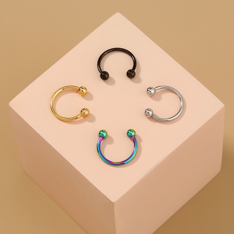 combination set nose ring nose nails multi-color C-shaped simple personality jewelry NHDB454955's discount tags