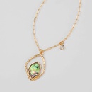 fashion natural color abalone shell irregular pendant clavicle chain necklacepicture13