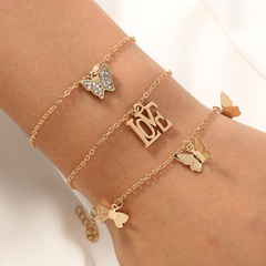 new jewelry butterfly tassel multilayer bracelet letter love trend bracelet