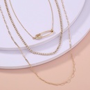 multilayer necklace fashion jewelry personality simple long diamond brooch clavicle chain wholesalepicture11
