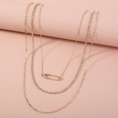 multilayer necklace fashion jewelry personality simple long diamond brooch clavicle chain wholesalepicture13