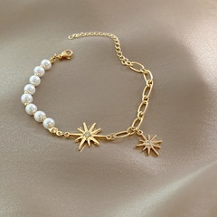eight-pointed star pearl bracelet niche design bracelet personality trend hand jewelry wholesale
