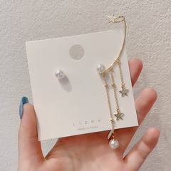 new trendy earrings pearl ear bone clip tassel earrings