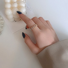 micro-inlaid ring fashion personality simple niche design ring ring high sense of hand jewelry