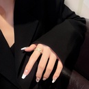 Korean fashion ring microinlaid zircon niche ring open index finger ringpicture13