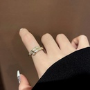 Korean fashion ring microinlaid zircon niche ring open index finger ringpicture15