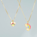European and American cute rainbow geometric dripping oil copper microinlaid zircon necklacepicture10