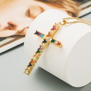 collier pendentif croix temprament simple personnalit collier de couple zircon couleur incrust cratifpicture10