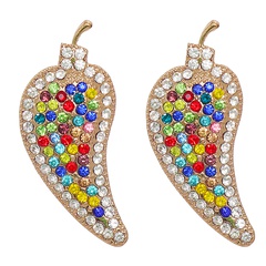 New creative personality diamond earrings small pepper vegetable earrings