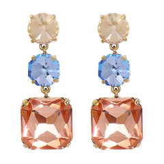 new hot-selling fashion alloy diamond personalized earrings wholesale
