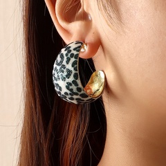 leopard print earrings earrings retro atmosphere exaggerated atmosphere geometric earrings trend