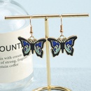 new Korean simple fashion butterfly ear hoop earrings female retro alloy drip ear jewelrypicture11