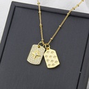 new zircon tag combination necklace copper diamond pendant sweater chainpicture11