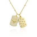 new zircon tag combination necklace copper diamond pendant sweater chainpicture13