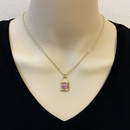 new inlaid zirconium heartshaped lock necklace heart lock pendantpicture13
