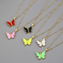 European and American Ins CrossBorder New Arrival Butterfly Necklace Womens Foreign Trade in Stock Simple Colorful Oil Necklace Copper Pendant Ornamentpicture12
