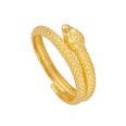 Crossborder creative personality retro snakeshaped ring real gold plating 18k snakeshaped open ring wholesalepicture12
