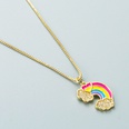European and American cute rainbow geometric dripping oil copper microinlaid zircon necklacepicture16