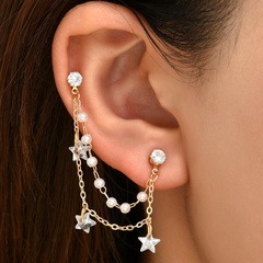 bijoux de boucles d'oreilles étoiles imitation perle de personnalité de la mode