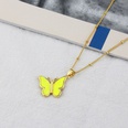 European and American Ins CrossBorder New Arrival Butterfly Necklace Womens Foreign Trade in Stock Simple Colorful Oil Necklace Copper Pendant Ornamentpicture22
