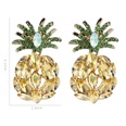 Europe and America Cross Border Supply Creative Alloy Diamond Studded Hollow Pineapple Shape Earrings Super Flash Earrings Female Factory Wholesalepicture17