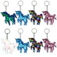 New fashion hotsale reflective fish scale sequins unicorn key chain colorful pony sequins coin purse pendant car accessories wholesalepicture35