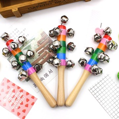 Hochets colorés Puzzle pour enfants arc-en-ciel hochets couleur croix hochets bébé jouets d'éducation précoce en gros