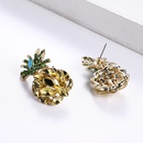 Europe and America Cross Border Supply Creative Alloy Diamond Studded Hollow Pineapple Shape Earrings Super Flash Earrings Female Factory Wholesalepicture14