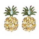 Europe and America Cross Border Supply Creative Alloy Diamond Studded Hollow Pineapple Shape Earrings Super Flash Earrings Female Factory Wholesalepicture16