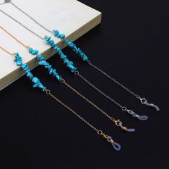 Fashion Chain Natural Turquoise Beads Not Easy to Fade Handmade Eyeglasses Chain Reading Glasses Anti-Lost Chain AliExpress