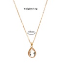 European and American jewelry elegant simple transparent water drop crystal pendant necklacepicture13