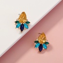 European and American foreign trade fashion diamondstudded water drop leaves multicolor geometric earringspicture12