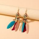 European and American retro palace ethnic bohemian earrings simple feather long tassel earringspicture8
