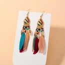 European and American retro palace ethnic bohemian earrings simple feather long tassel earringspicture10