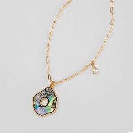 European and American natural color abalone shell sun flower pendant new clavicle chain wholesalepicture13