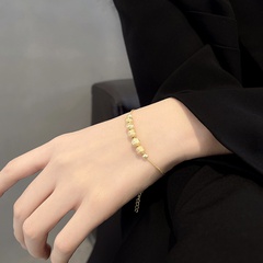 Mode einfaches rundes Perlenarmband Trend Kupferarmband Großhandel
