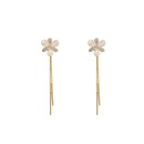 Korean Dongda Long Fringe Earrings Womens Summer New Flower Earrings Cold Style Refined Rhinestone Ear Ringspicture14