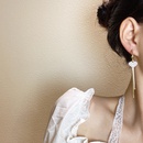 European and American simple heart earrings full diamonds long tassel ear jewelrypicture11